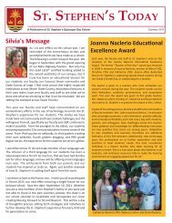 Summer 2011 Newsletter - St. Stephen's Episcopal Day School