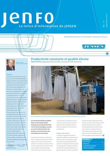 La lettre d'information de JeNSeN - Jensen Group