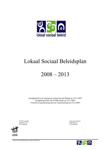 Lokaal Sociaal Beleidsplan 2008 â 2013 - Vlaanderen.be