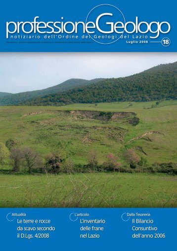 Leggi tutto... - Ordine dei Geologi del Lazio