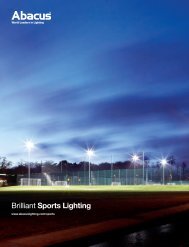 Sports Lighting Brochure - Abacus Lighting