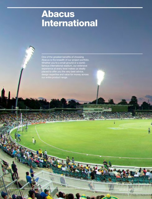 Sports Lighting Brochure - Abacus Lighting