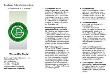 Flyer_GVD_Leistungen.. - Greenkeeper Verband Deutschland eV