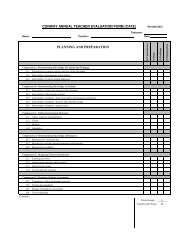 CONWAY ANNUAL TEACHER EVALUATION FORM (CATE ... - SAU 9