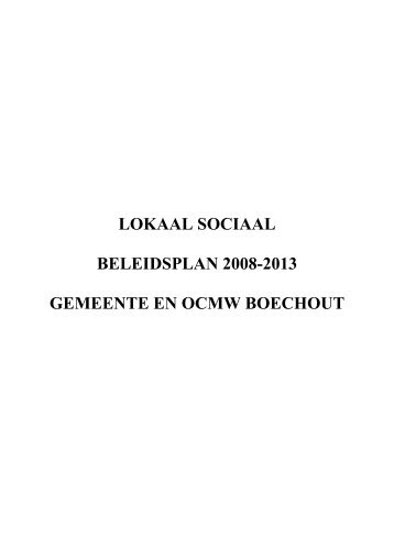 lokaal sociaal beleidsplan 2008-2014 - Vlaanderen.be