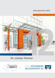 Jahresbericht 2012 - VOLKSBANK SELIGENSTADT EG