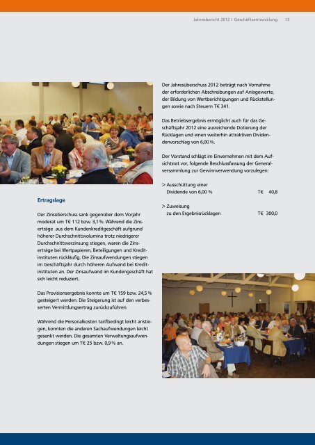 Jahresbericht 2012 - VOLKSBANK SELIGENSTADT EG