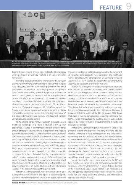 In this Issue - The Japan Foundation, Manila