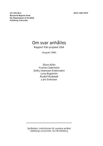 Om svar anhÃ¥lles - Svenska Akademiens ordbok - GÃ¶teborgs ...