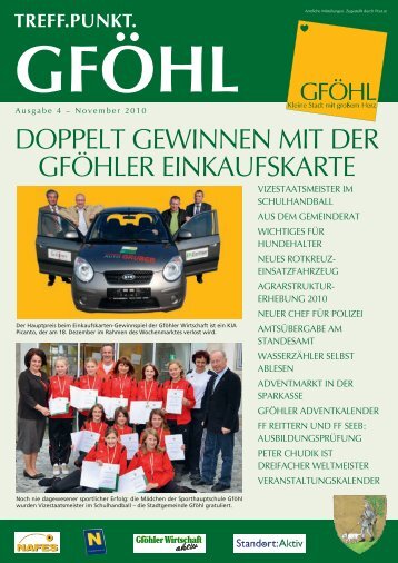 doppelt gewinnen mit der gföhler einkaufskarte - Stadtgemeinde Gföhl