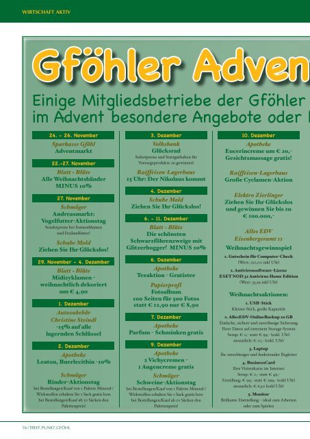 doppelt gewinnen mit der gföhler einkaufskarte - Stadtgemeinde Gföhl