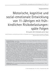 Motorische, kognitive und sozial-emotionale Entwicklung von 11 ...