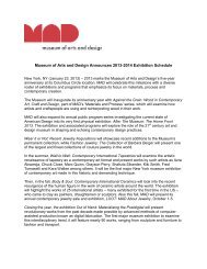 Museum of Arts and Design Announces 2013-2014 Exhibition ...