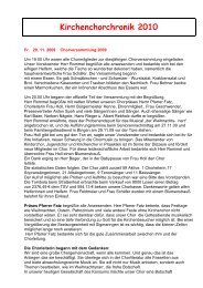 Chronik 2010 - Pfarrgemeinde Sigmaringendorf