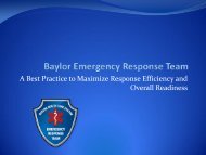 Implementing the Baylor Emergency Response Team - Quality Texas