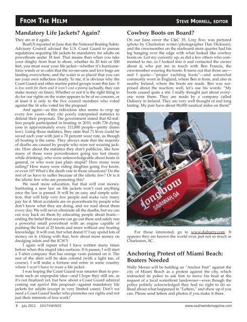 News & Views for Southern Sailors - Southwinds Magazine