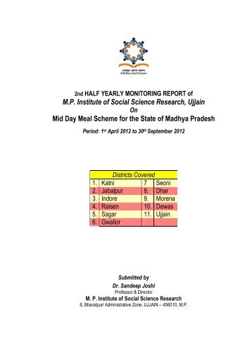 Report - Mid Day Meal Scheme