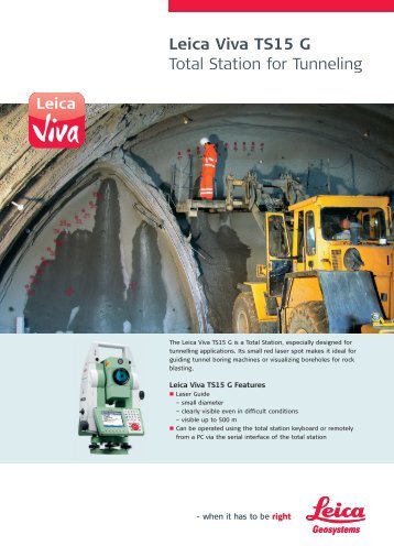 Leica Viva TS15 G Total Station for Tunneling - GeoWILD