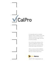 CalPro Calibration Procedures - Directories - Quality