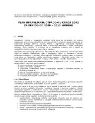 plan upravljanja otpadom u crnoj gori za period od 2008 â 2012 ...