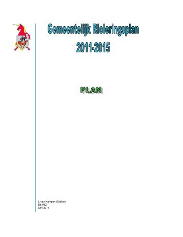 Rioleringsplan 2011-2015 - Gemeente Hoorn