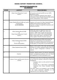 Export Registration Procedure - Ghana Standards Authority