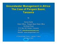 The Case of Pangani Basin, Tanzania