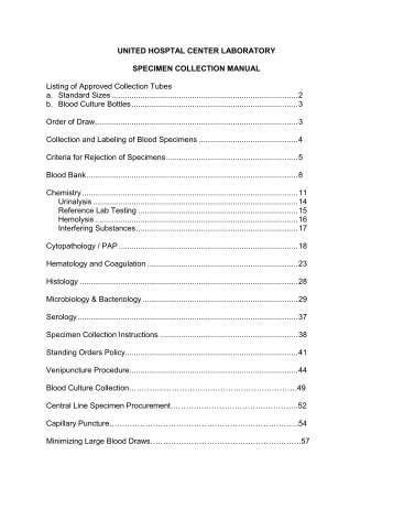 SPECIMEN COLLECTION MANUAL (2)_1.pdf - United Hospital Center