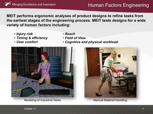 Human Factors Engineering Capabilities