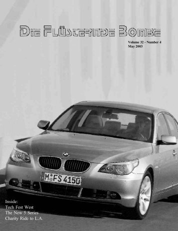 Inside: Tech Fest West The New 5 Series Charity ... - GGC BMW CCA