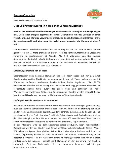 Globus Eroffnet Markt In Hessischer Landeshauptstadt
