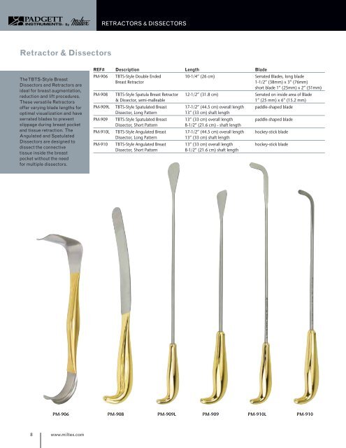 Plastic Surgery New Products Brochure - Integra Miltex