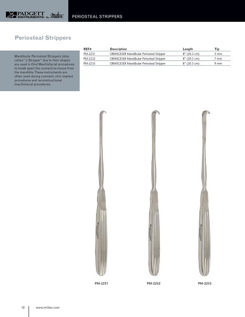 Plastic Surgery New Products Brochure - Integra Miltex