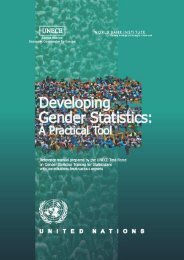Developing Gender Statistics - UNECE