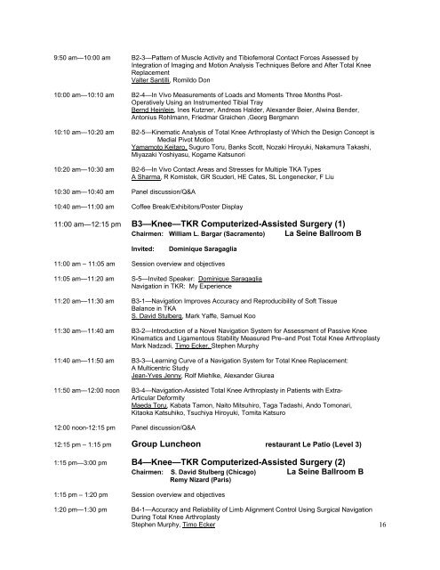 ista 2007 program at a glance