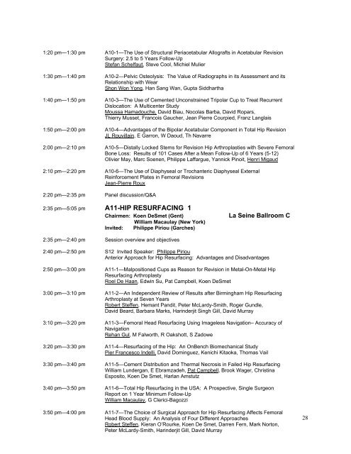 ista 2007 program at a glance