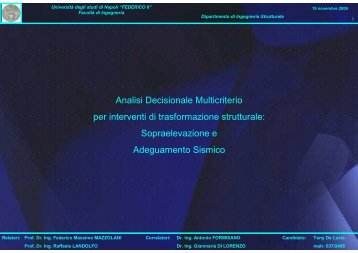 Copia di Tony De Lucia - Dipartimento di Analisi e Progettazione ...