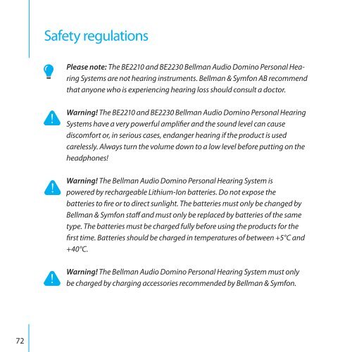 User manual - Bellman & Symfon