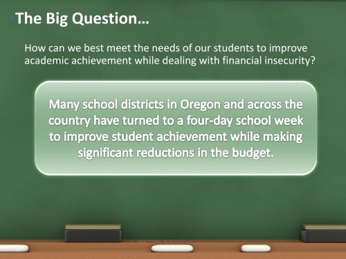 Framework for a Sustainable Future - Sweet Home School District