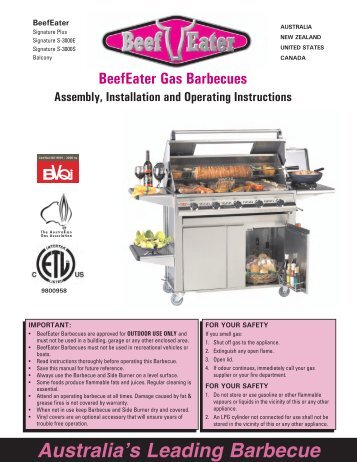 Australia's Leading Barbecue - BeefEater Barbecues UK