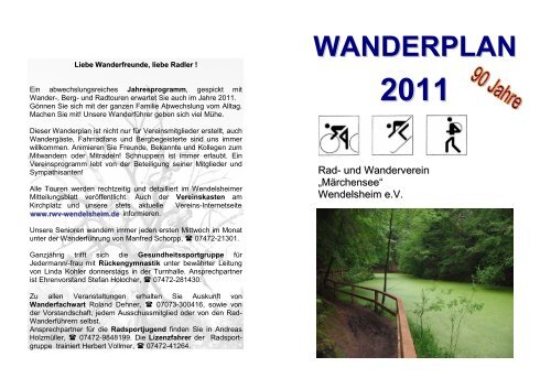 2011 - Rad- & Wanderverein Märchensee Wendelsheim
