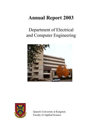 2003 - Electrical and Computer Engineering - Queen's University