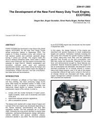 The Development of the New Ford Heavy Duty Truck Engine ...