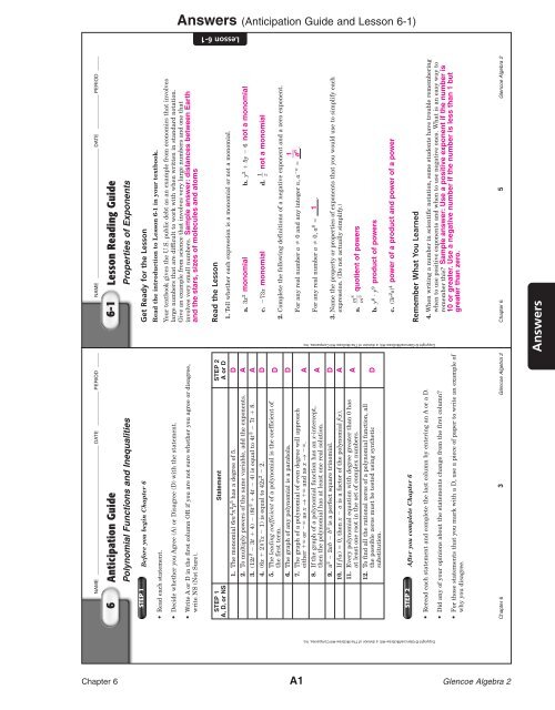 Chp 6 Study Guide Key