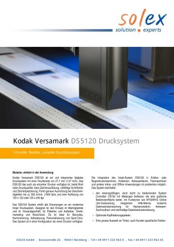 Kodak Versamark DS5120 Drucksystem