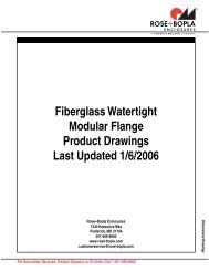 Fiberglass Flange - Rose & Bopla Enclosures