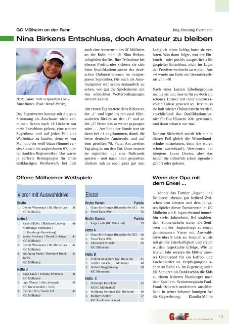 Ausgabe 02/2010 - Golf am Niederrhein