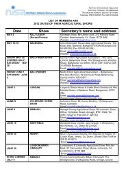 Date Show Secretary's name and address - Balmoral Show