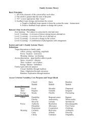 Family Systems Theory Basic Principles: 1. All of the elements of the ...