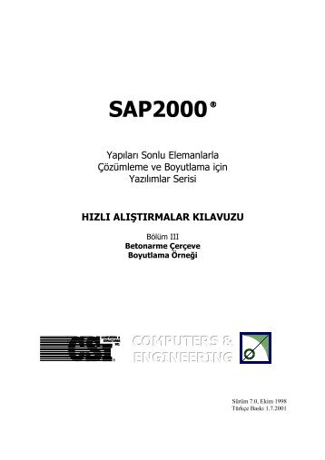 SAP2000 HÄ±zlÄ± AlÄ±ÅtÄ±rma-Betonarme - Computers & Engineering